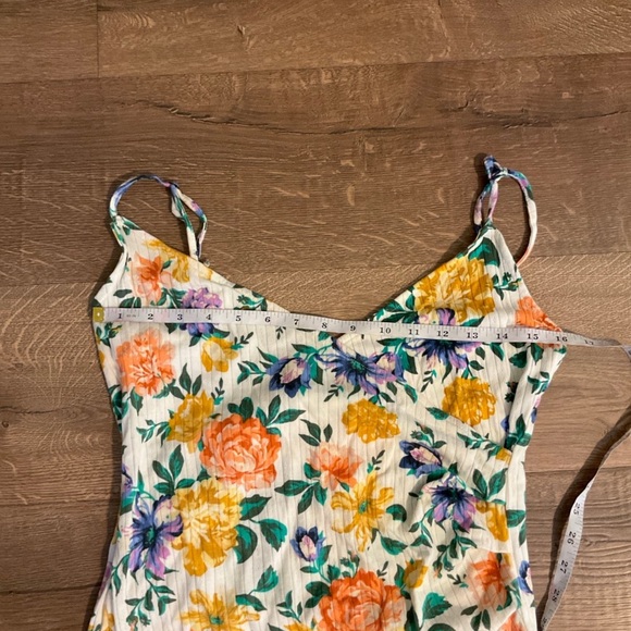 O’Neill Kiki white, orange, yellow sleeveless wrap minidress, S - Picture 5 of 9